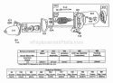 Electric Starter And Chart Diagram and Parts List for 132436-0229-01  Briggs and Stratton Engine